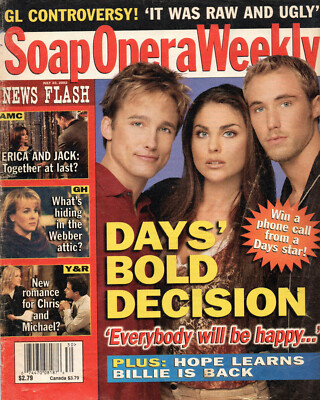SOAP OPERA WEEKLY July 23 2002 Jay Kenneth Johnson Nadia Bjorlin Kyle Lowder