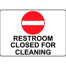 restroom closed for cleaning bathroom USA 12" x 8" Aluminum Sign fast ship