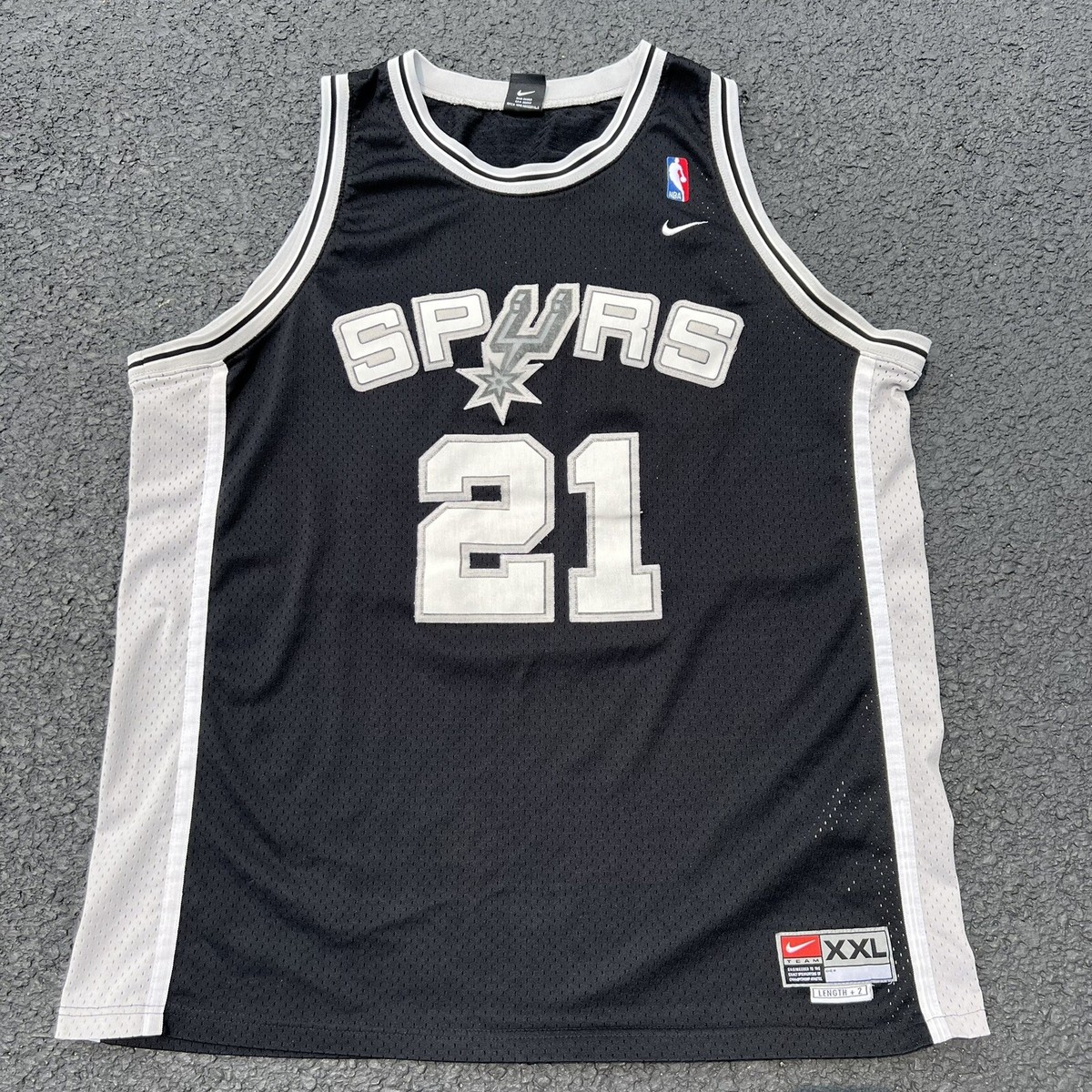 Vintage Nike San Antionio Spurs Tim Duncan 21 Jersey NBA Men 