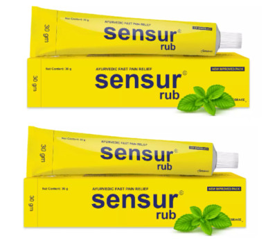 2 Pack x 30g Each Sensur Rub Ointment / Cream Natural Ayurveda Pain Reliever