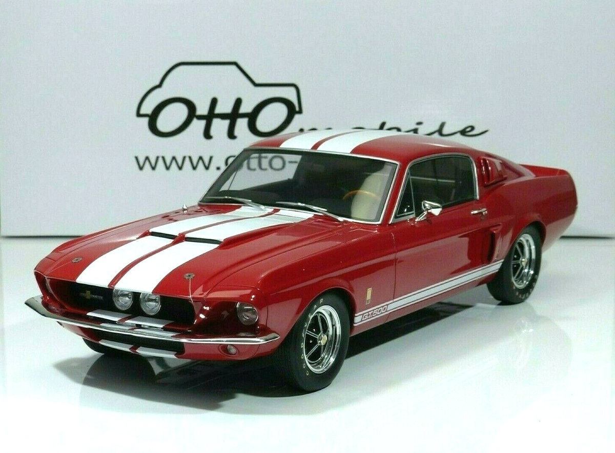 Ford Mustang Shelby GT500 Fastback 1967 Rosso/Bianco Striscia 1:12 GO56 Otto