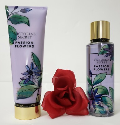 VICTORIA SECRET PASSION FLOWERS FRAGRANCE LOTION N MIST (SET) NEW 