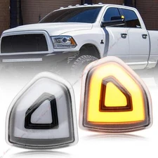For Dodge Ram 1500 2500 3500 Clear Lens Amber LED Side Mirror Turn Signal Light