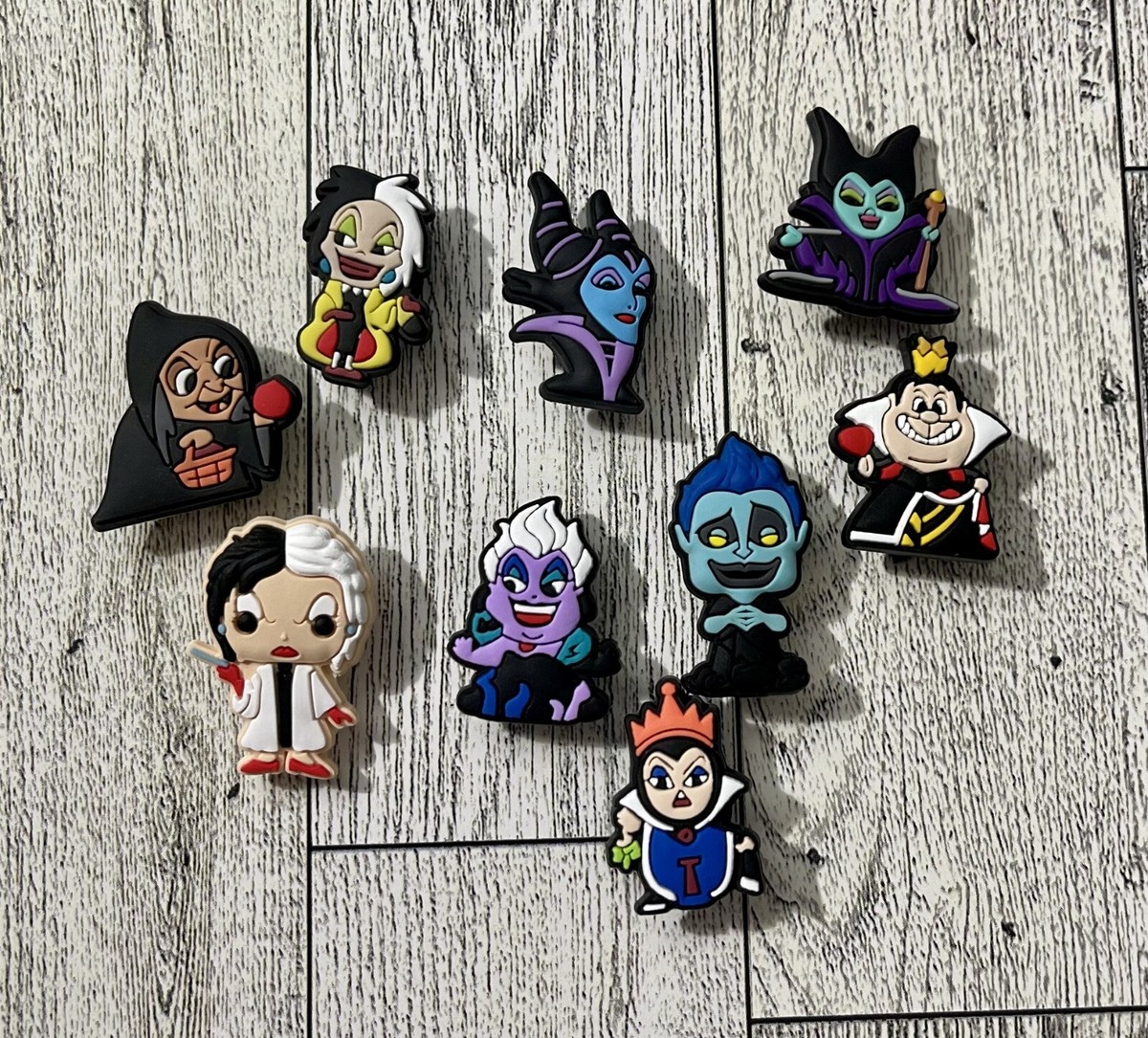 The Evil Disney Villains characters set of Charms compatible