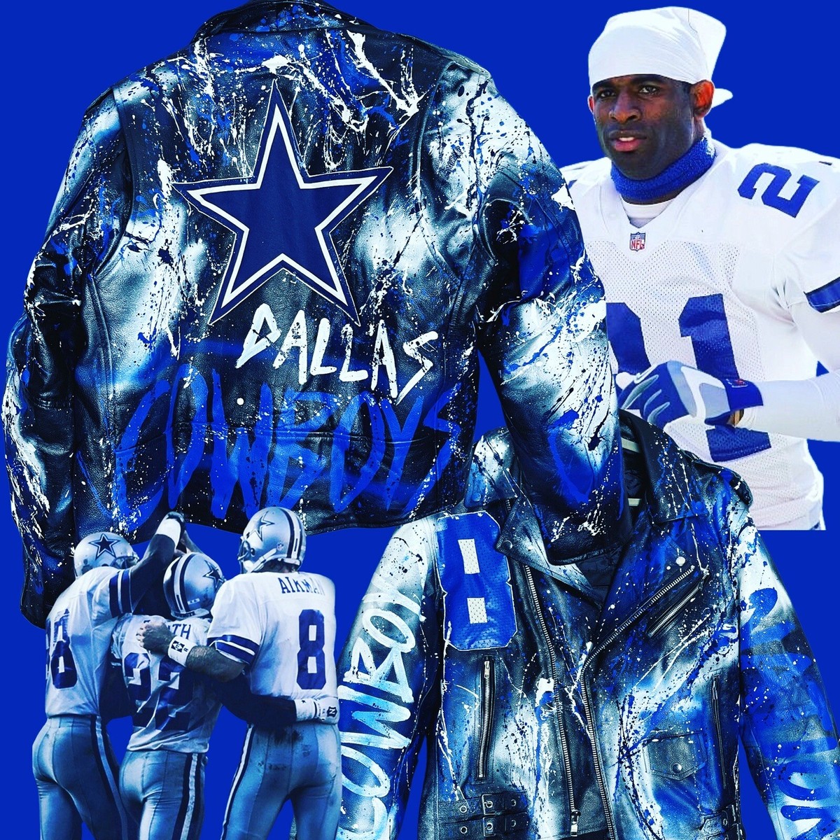 Custom Dallas Cowboys Genuine Leather Jacket | eBay
