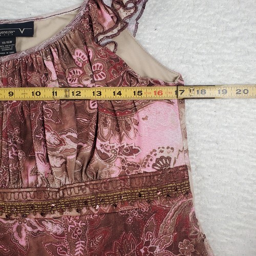 Vintage Venezia Women's Babydoll Tank Top Large 14/16 Y2K Fairy Cottagecore Boho - Picture 4 of 6