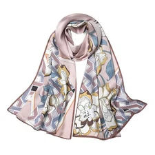 100% Mulberry Silk Scarf 70'' X 21'' Long Satin Scarf Fashion Designer Scarf ...