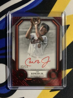 Cal Ripken Jr. 2024 Topps Tier One #T1A-CR ON-CARD RED INK AUTO 03  