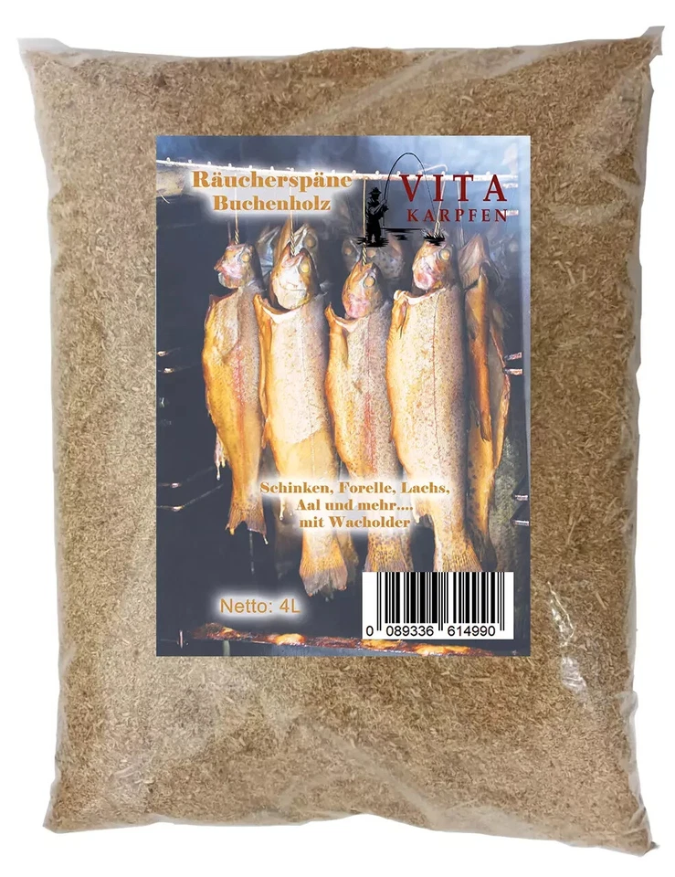 VITA-KARPFEN Räucherspäne Buche 4 l Räuchern Smoker Grill BBQ