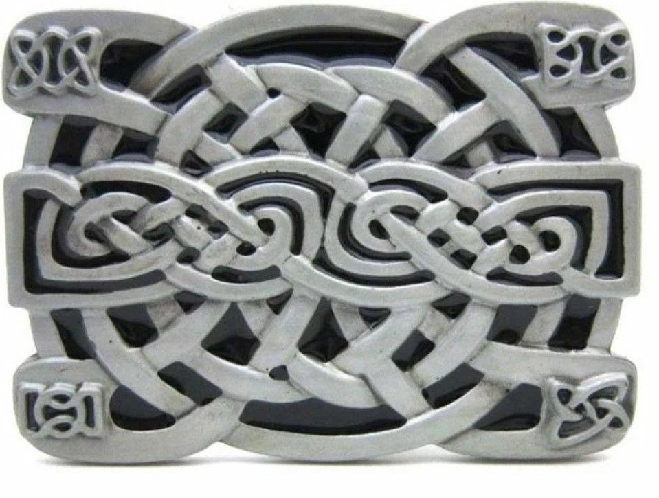Boucle De Ceinture Kilt Homme/femme - Rond, Croix Celtique - Finition Antique - Laiton - 7,6cm