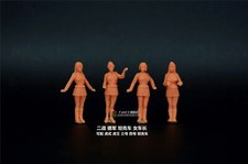 3D Printed 1/72 World War II German Tank Captains 4-person Group Unpainted Model
