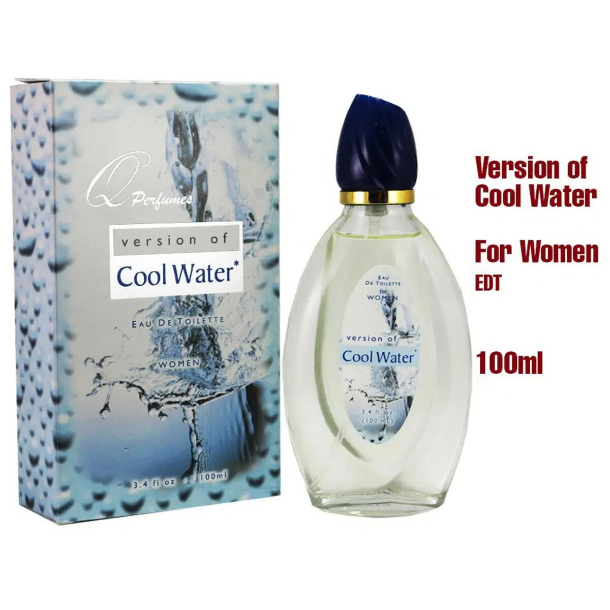 Q Perfumes EAU DE Toilette Women's Perfume COOL oz 100ml