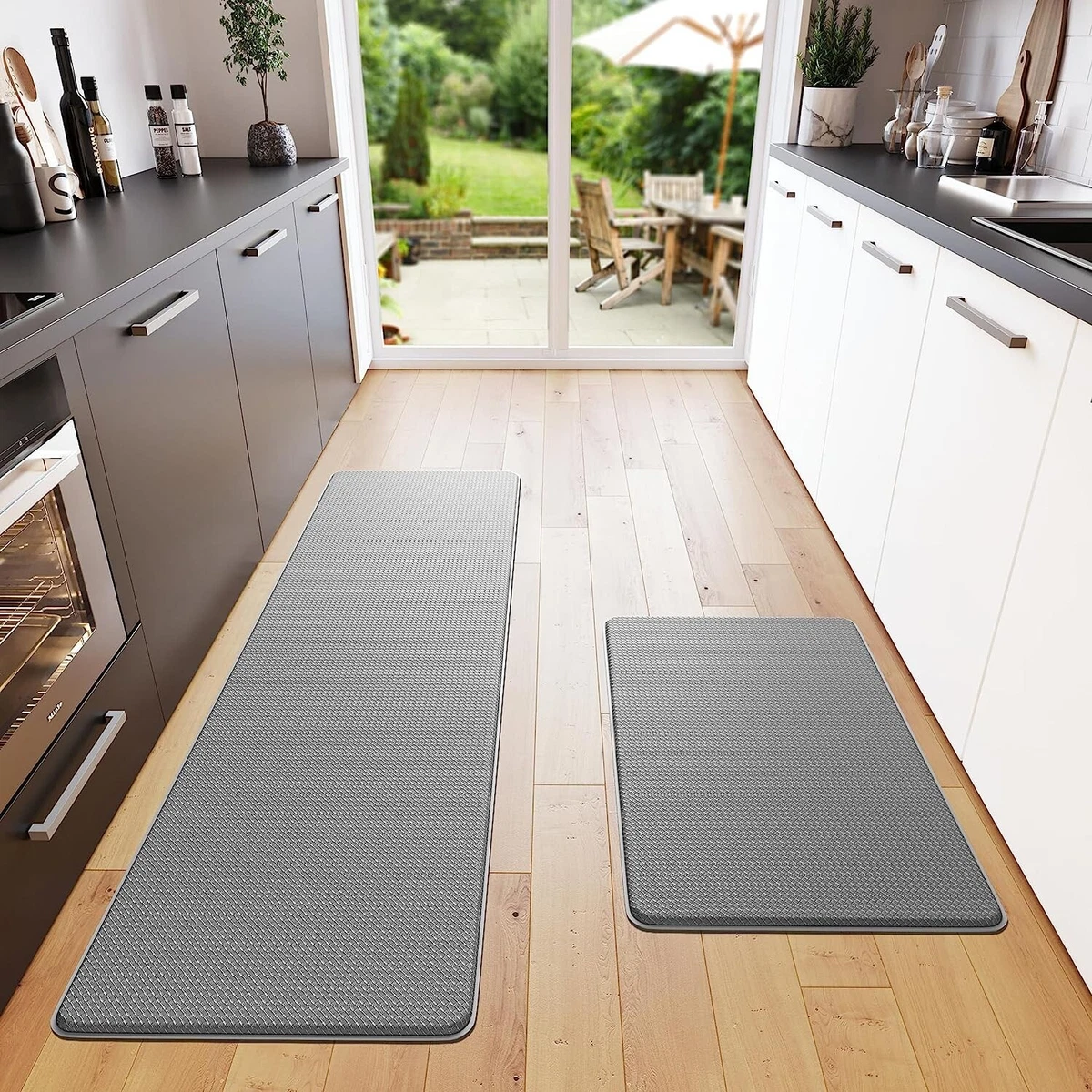 Homergy anti Fatigue Kitchen Mats for Floor 2 Piece Set, Memory