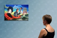 23" THE LOST TIME  original surrealist painting oil on canvas by Michael A.