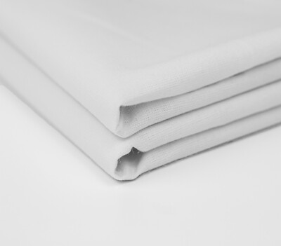 Weiß 100 % Baumwolle Calico Stoff 150 cm 60'' breit Canvas Bastelmaterial 155 GSM