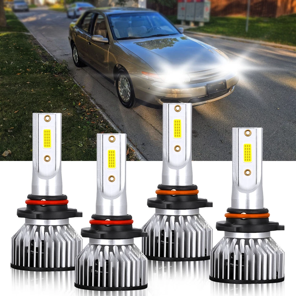 Kit de bombilla de faro LED blanco 9005+9006 para Saturn LS1 2000-2000 Foto 2 de 4