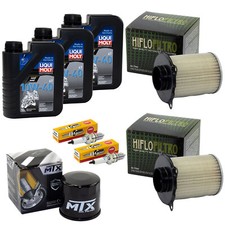 Kit Manutenzione Olio 3L per Suzuki VZ 800 Marauder 97-03 Filtro Aria Filtro Olio Candela