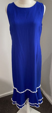 Kiyafet Sepeti - Royal Blue Hand Beaded Dress - Size 46 - AUS14 - BNWT