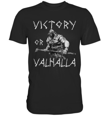 Victory T-Shirt Vikings Rise   Sieg oder Valhalla   nordisches Geschenk