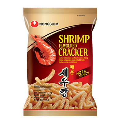 75g Nong Shim scharfe Shrimp Cracker Nongshim Shrimp Flavoured Cracker Hot&Sicy