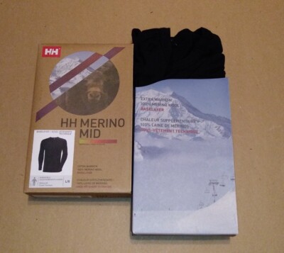 Helly Hansen Men's HH Merino Wool Mid Crew Large Baselayer