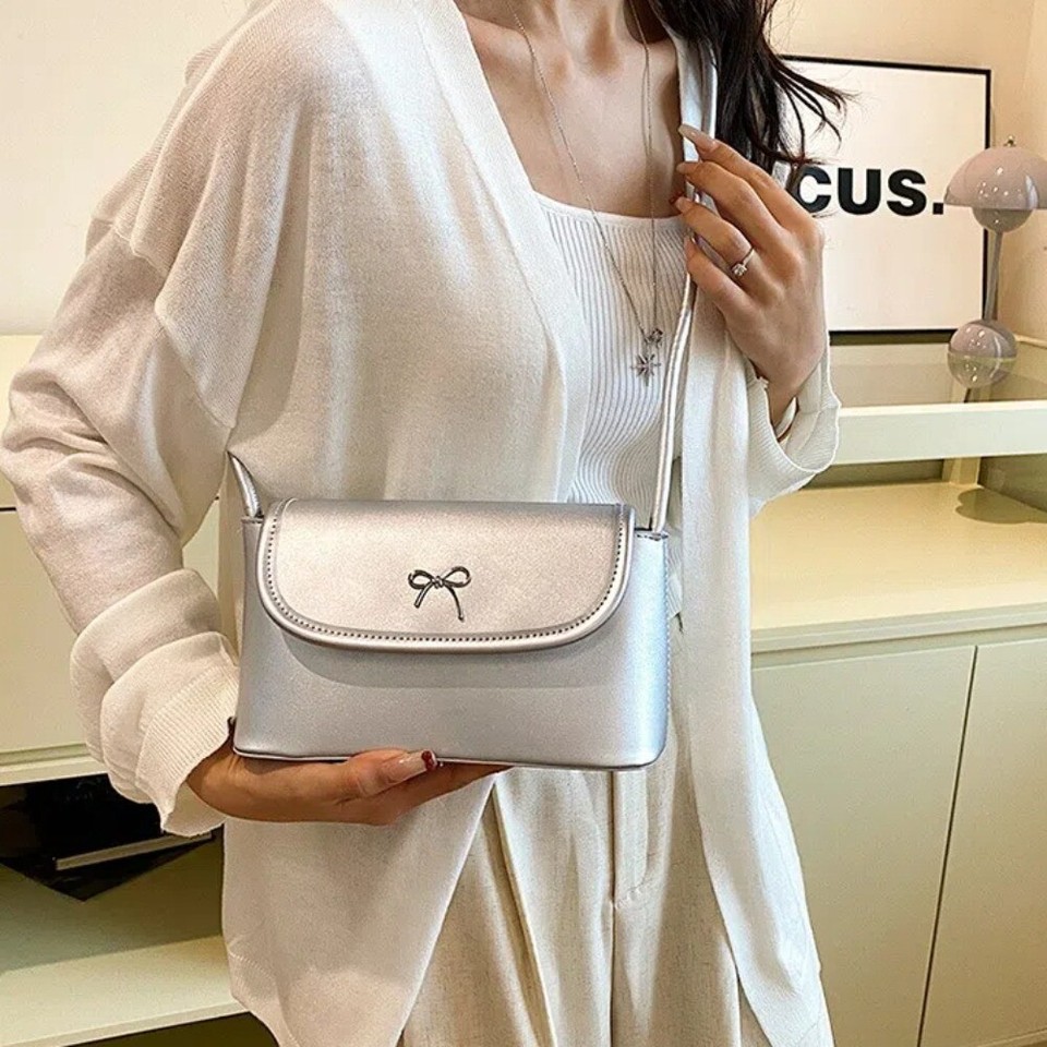 Solid Color Underarm Bag Large Capacity Square Bag Fashion Shoulder Bag