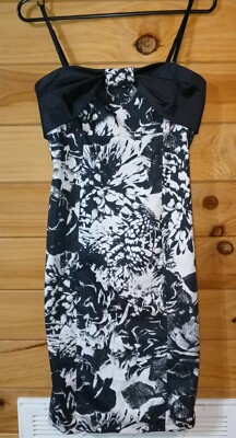 NWT Sandro Ferrone Dress Black Size 42 Strapless Designer Midi Dress Party 