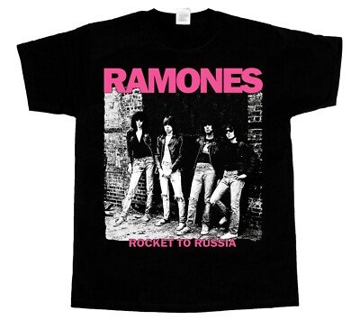 S-5XL RAMONES ROCKET TO RUSSIA Short - Long sleeve new black T-SHIRT