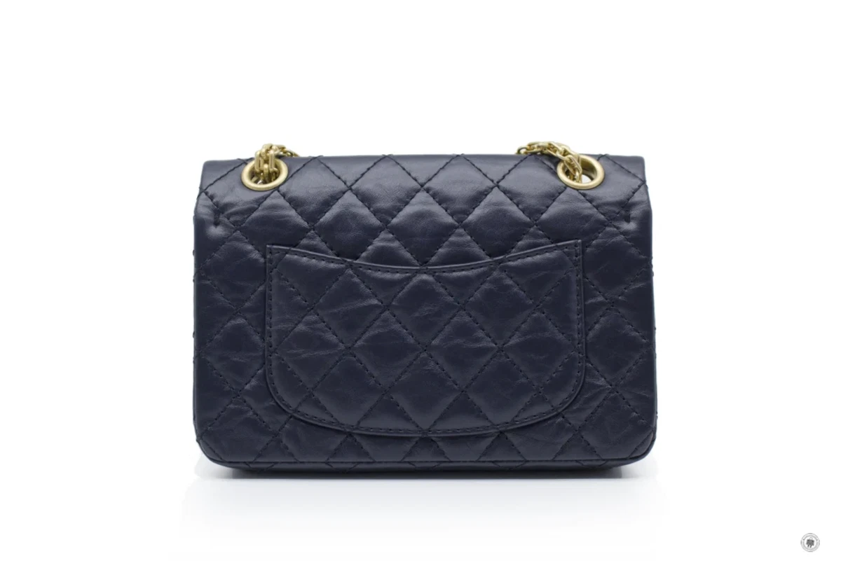 NEW Chanel AS0874 Y0463 Mini 2.55 Navy / 4N7384 Calfskin Small Shoulder Bags  Gbh