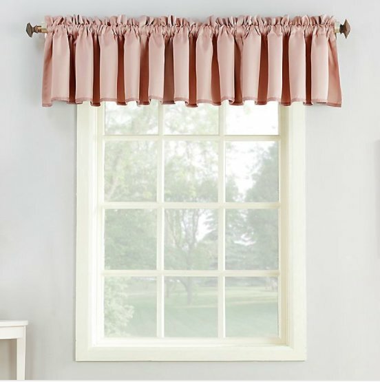 Sun Zero Bella 18-Inch Blush Rod Pocket Blackout Window Valance  -image