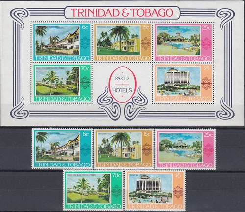 Trinidad & Tobago Set & S/S Defins Hotels 1978 MNH-15,50 Euro