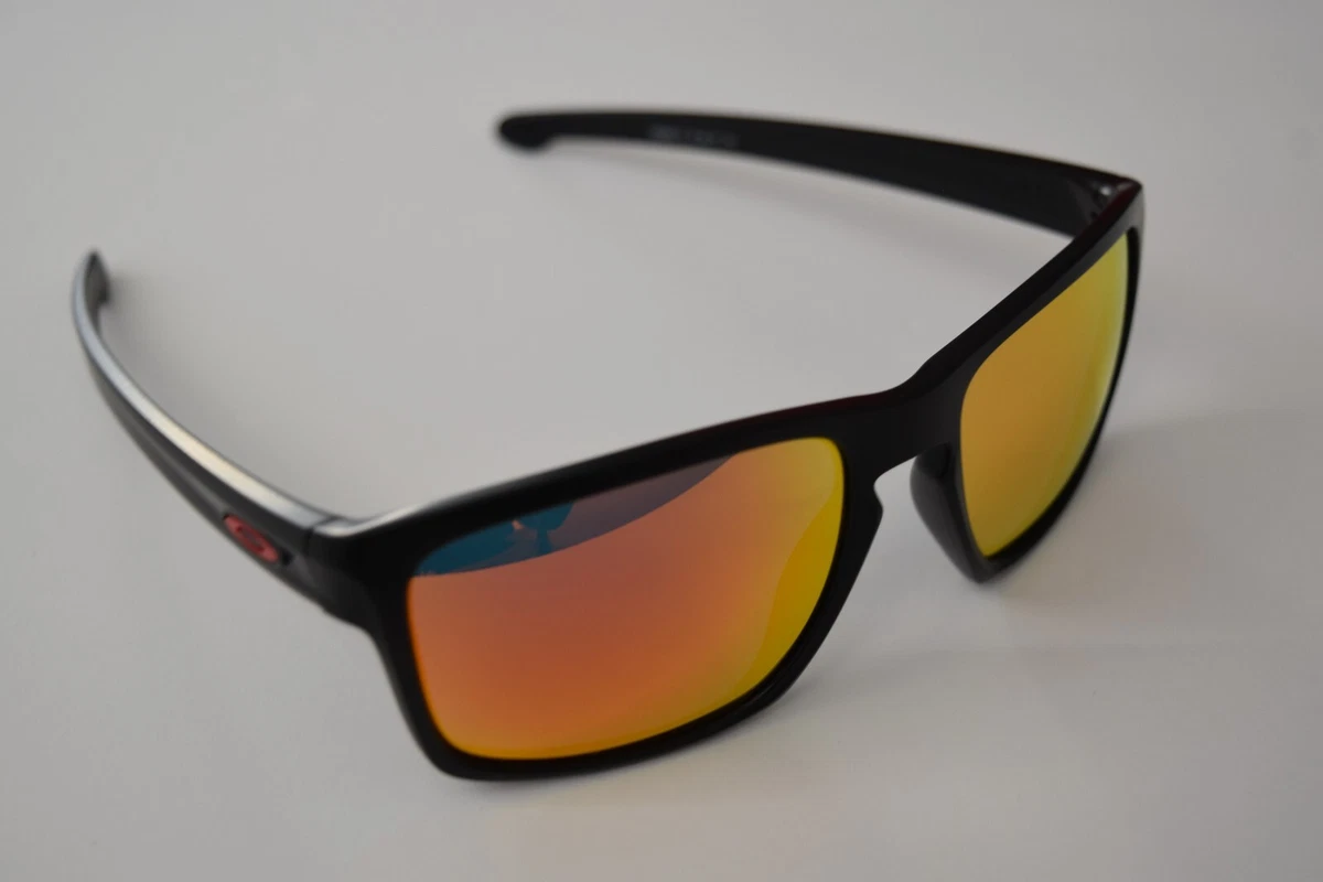 OAKLEY Sliver Ferrari Matte Black Ruby Iridium OO9262 12 57 18 140 Sunglasses