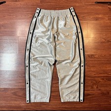 Vintage 90s Baggy Breakaway Nike Sweatpants Size Large Metallic Silver Gray USA