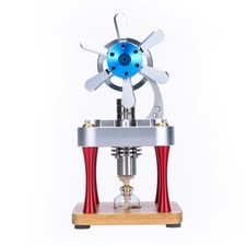 K006 Mini Live Steam Engine w/ Vertical Boiler, Brass Oscillating Cylinder Model