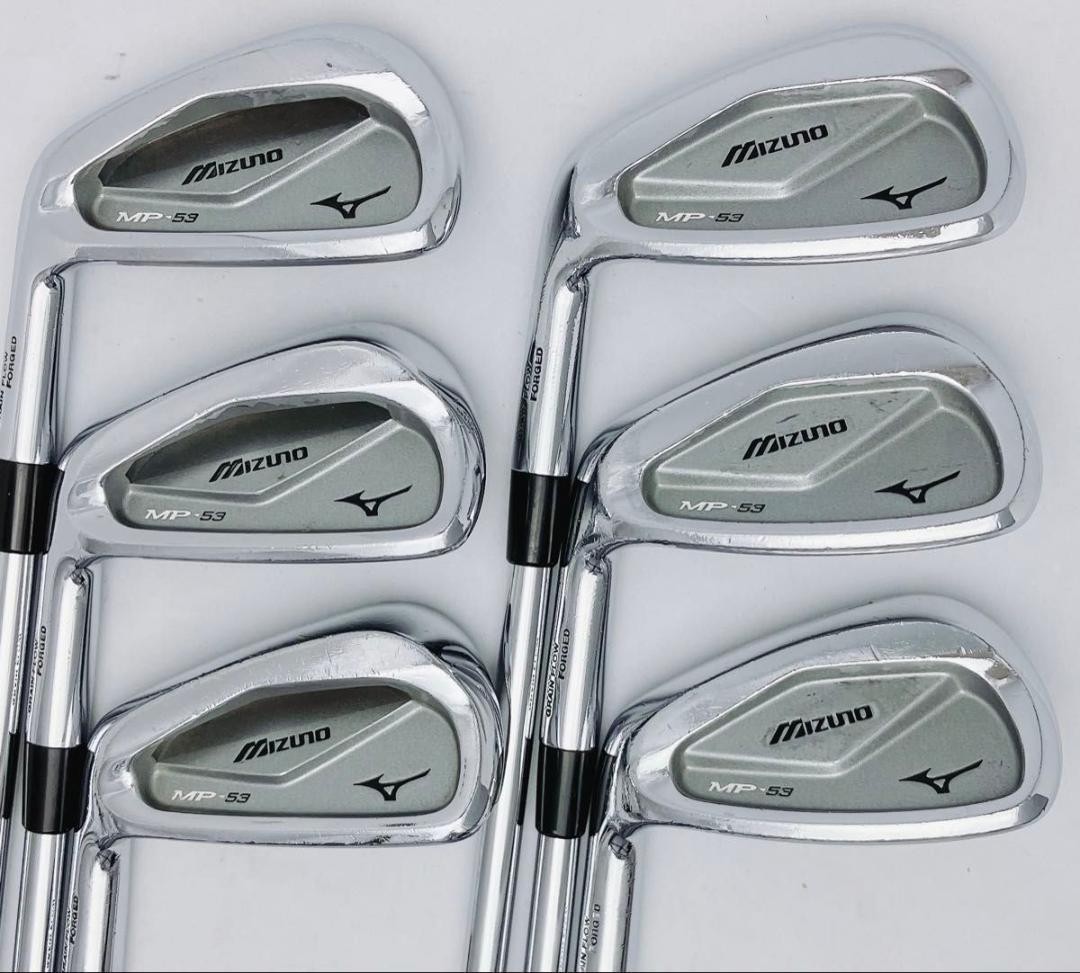 Lefty Mizuno MP-53 MP53 Iron Set 6pcs 5-Pw Stiff Flex N.S.PRO