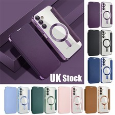 For Samsung Galaxy S26 S25 S24 S23 Ultra Wallet Case Magsafe RFID Blocking Cover
