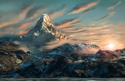 Hobbit Erebor Einsamer Berg Mittelerde Film Wandbild Gerahmtes Leinwandbild
