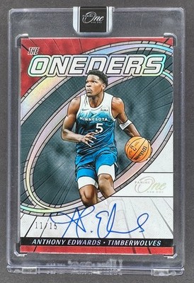 Anthony Edwards 2023 Panini One and One #TOS-ANT Oneders Auto /15