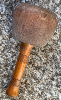 Vintage Wooden Carvers Mallet Carpenters Tool