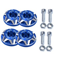 Motorcycle License Plate Bolts: M6&times; 17 CNC Carved Aluminum Alloy License blue