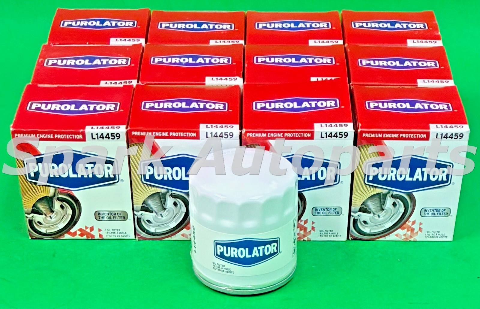 Case of 12 Engine Oil Filter PUROLATOR L14459 For SUBARU, HYUNDAI, KIA, PH3593A