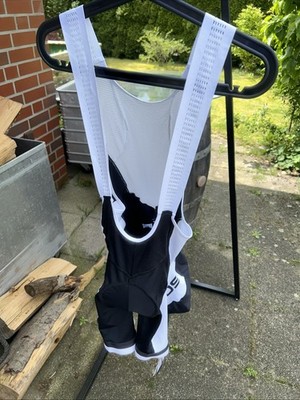 Fahrradhose Herren F RC BIBSHORT L Focus Gr. L Weiß/Schwarz