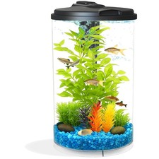 Impact-Resistant 3-Gallon Aquarium with Power Filter