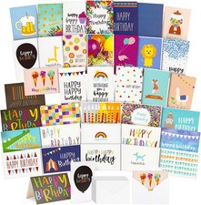 36 Pack Birthday Cards Bulk Blank inside 4 X 6 in Assorted 36 Designs