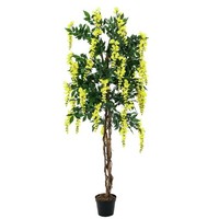 Artplants KüNstlicher Goldregenbaum, 1370 BläTter, 820 BlüTen, Gelb, 150Cm