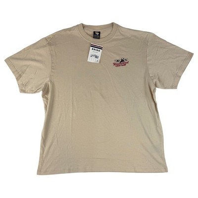 Erigo T-Shirt Mens XXL Khaki Tan Wanderlust Outdoor Mountain Camp Graphic Tee
