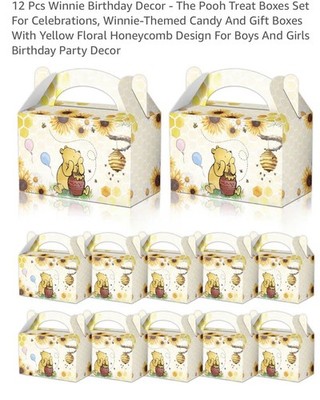Winnie The Pooh 12 PC Treat Box Party Favor Birthday