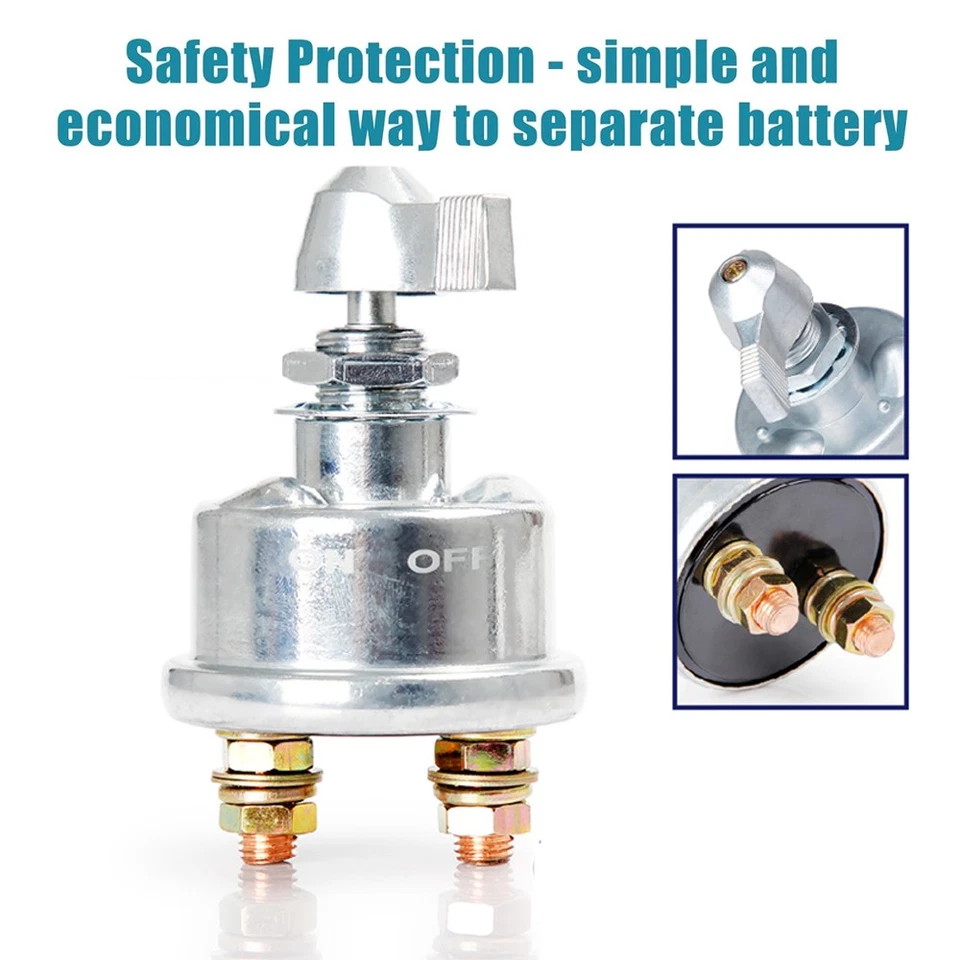 Premium 12V Master Battery Disconnect Switch kill 2post SPST cutOff 125 amps NEW - Image 2 of 4