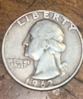1962   D WASHINGTON SILVER QUARTER  COIN
