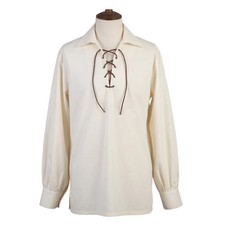 Cream Men's Scottish Highland Jacobite Shirt